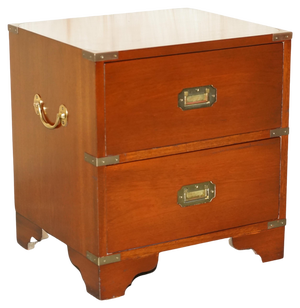 Kennedy Military Campaign Side Table with Drawers from Harrods, 1960s