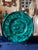 Art Deco Large Art Deco Faux Malachite Painted Decorative Vintage Plate Charger on Stand For Sale - Image 3 of 10