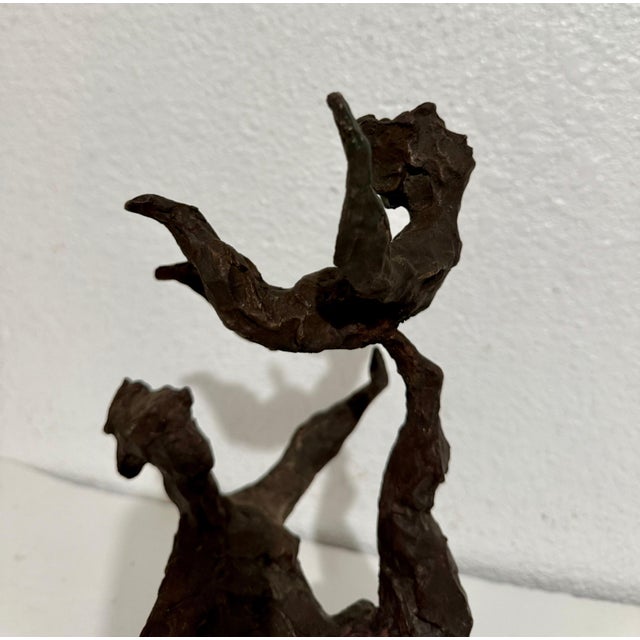 Chaim Gross, Chaim Gross Mid Century Mod Bronze Sculpture Balancing WPA Artist Mom and Child, 1969 For Sale - Image 14 of 17