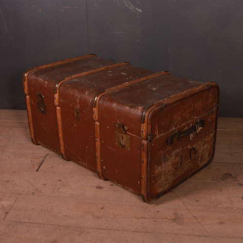Banded Cabin Trunk, 1890s For Sale - Image 5 of 8