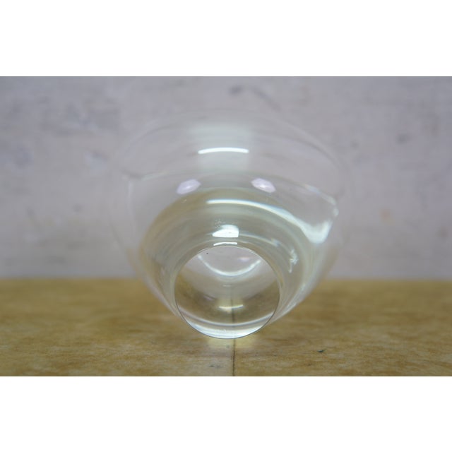 Mid Century 1960s Steuben Crystal Asymmetric Lunar Pinch Top Vase 5" For Sale - Image 11 of 14