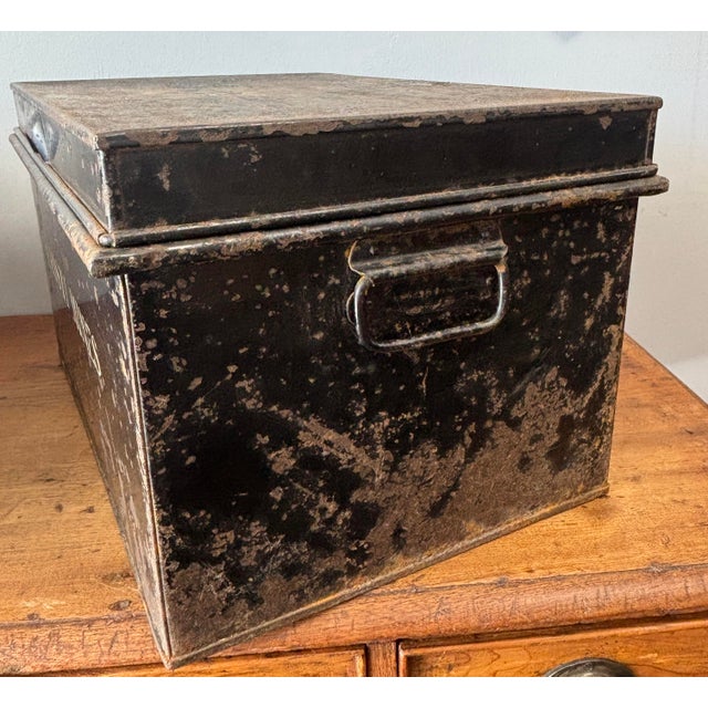 Early 20th Century Antique English Deed Box For Sale - Image 5 of 6