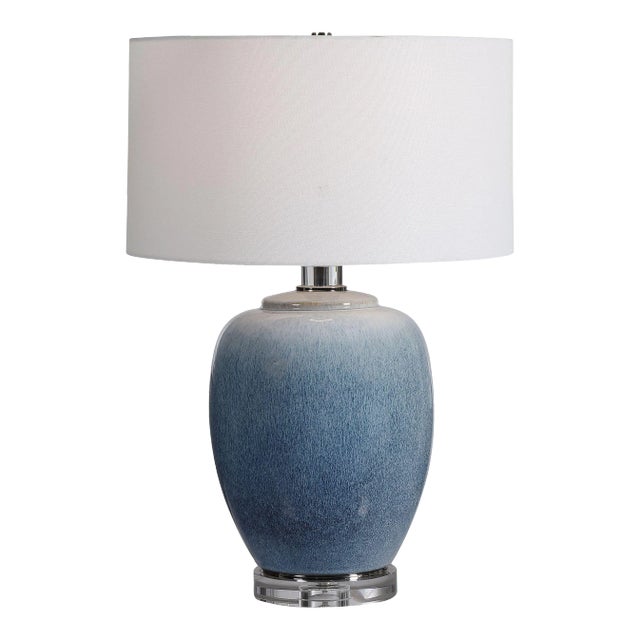 Blue Waters Ceramic Table Lamp For Sale