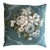 Sanderson Country House Moody Teal Floral Decorative Pillow With Down/Feather Insert For Sale