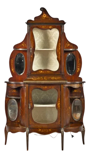 Antique Victorian Mahogany Display Case, 1800s