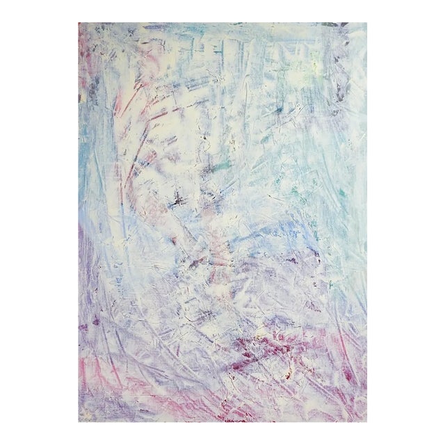 Late 20th Century Abstract Pastel Texture Painting For Sale