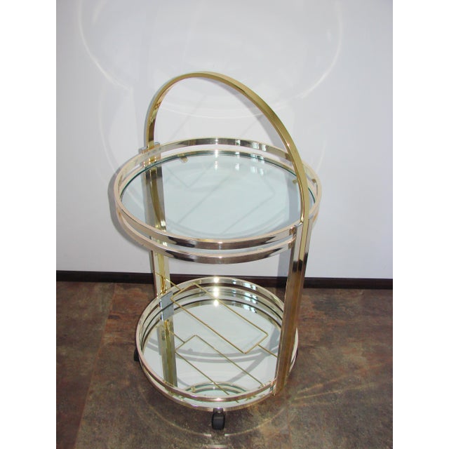 1970s Art Deco Mobile Drinks Trolley on Wheels, 1970s For Sale - Image 5 of 10