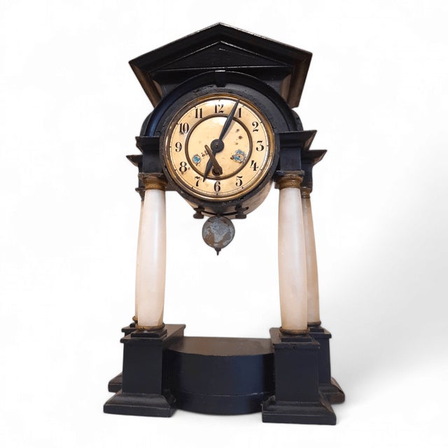 Antique Empire Style Temple Clock, 1820, in Good conditions. Designed before 1890