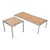 1970’s Tubular Chrome and Cane Attributed to Milo Baughman for Design Institute Coffee Table and End Table (Set) For Sale