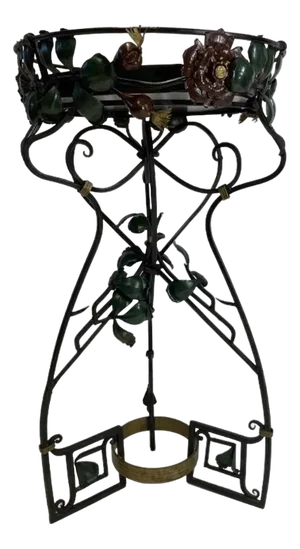 Art Nouveau Forged Flower Stand, 1920s-1940s