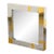 Mid Century Modern Mirror Wall Art Chrome Brass Gold Paul Evans Cityscape Square For Sale
