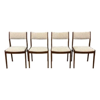 1960s Scandinavia Woodworks Danish Modern Style Teak Dining Chairs - Set of 4 For Sale