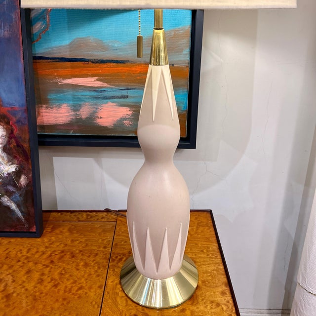 Ceramic 1950s Gerald Thurston Single Table Lamp For Sale - Image 7 of 11