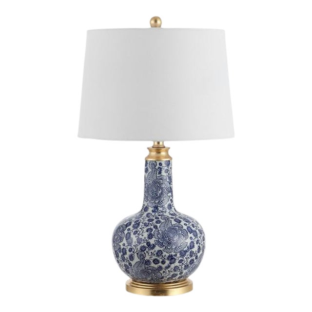 Safavieh Leia Ceramic Table Lamp - Blue For Sale