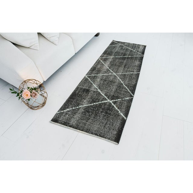 Black Decorative Home Living Runner Rug For Sale - Image 8 of 11