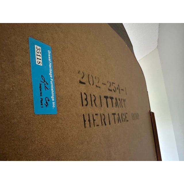 Vintage Drexel Heritage Brittany Collection Louis XV French Provincial Double Dresser With Removable Trifold Mirror For Sale - Image 10 of 11