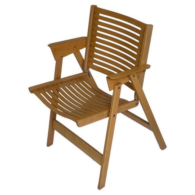 Beautiful, neat, old Rex folding chair by Nico Kralj, design from 1952, in beech and beech plywood, very high seating...