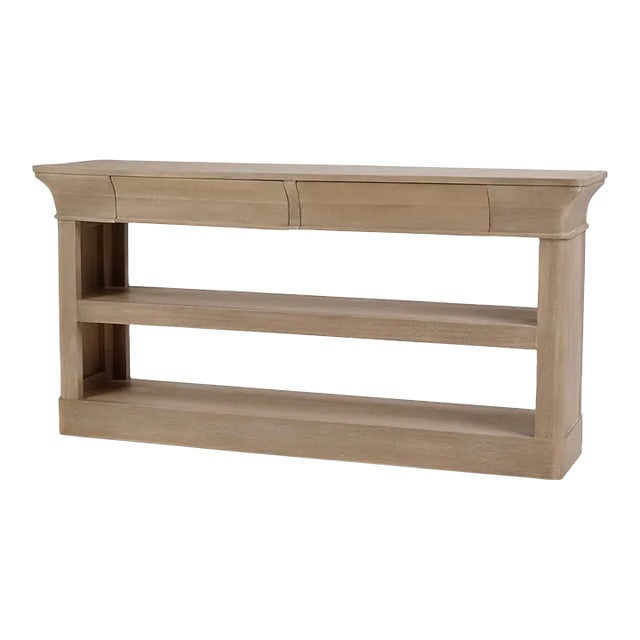 Crowned Modern Console Table in Sandbar For Sale