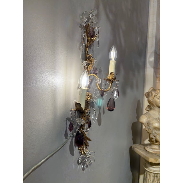 1950s 1950s Italian Sconces, a Pair For Sale - Image 5 of 11