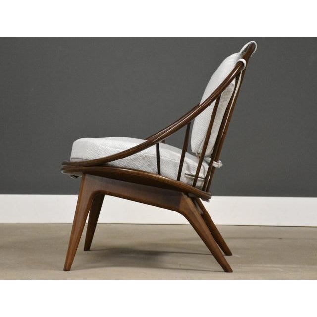 Mid-Century Modern 1960s Refinished Ib Kofod Larsen for Selig Hoop Chair For Sale - Image 3 of 10