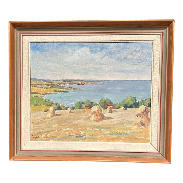 Sven Atterling, Landscape, 1950s, Oil Painting on Panel, Framed For Sale