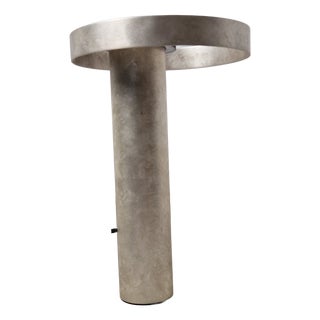 Mod Circle Table Lamp in Silver Metal by Massimo Tonnettos for Venicem For Sale