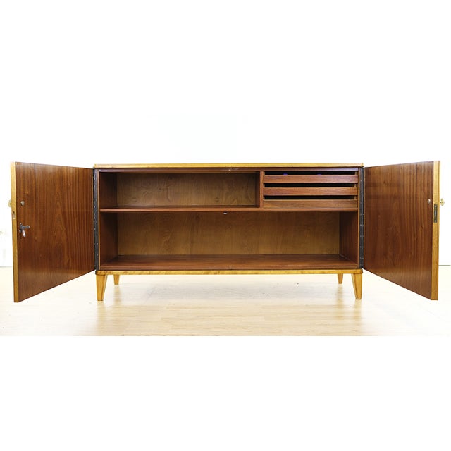 Swedish Modern Sideboard with Illustrations, 1940s For Sale - Image 6 of 9