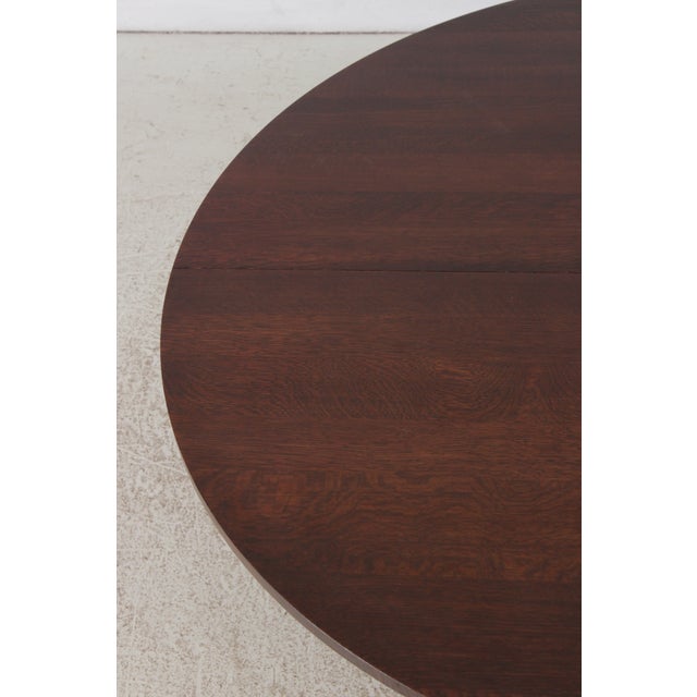 Stickley Mission Oak Large Round Dining Room Table For Sale - Image 14 of 18