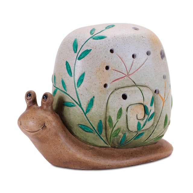Rustic Terra Cotta Frog and Snail Decor (Set of 2) For Sale - Image 3 of 3