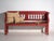 Antique Painted Pine Bench with Turned Back, Central Europe, 1900 For Sale - Image 9 of 11