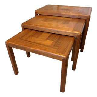 1960s Vejle Stole Moblefabrik Teak Nesting Side Tables (Set of 3) For Sale