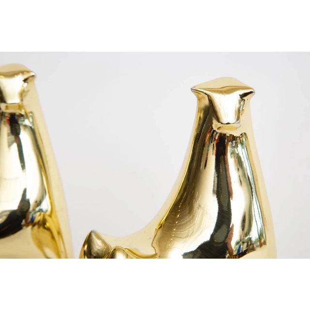 Vintage Norman Bleckner Stickered Brass Bull Bookends Pair Of For Sale In Miami - Image 6 of 12