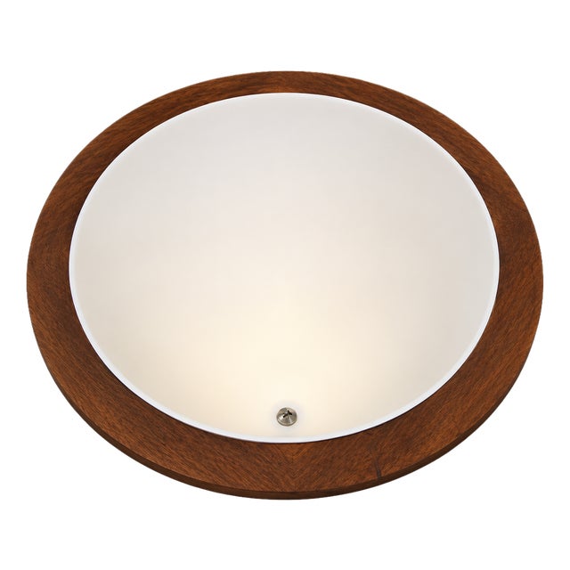 Vintage Round Teak Mirror, 1970s For Sale