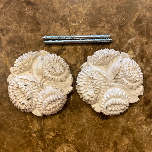 1920s Waverly Studios Cast Iron Hand Painted Curtain Tie Backs - Set of 2 For Sale In Denver - Image 6 of 6