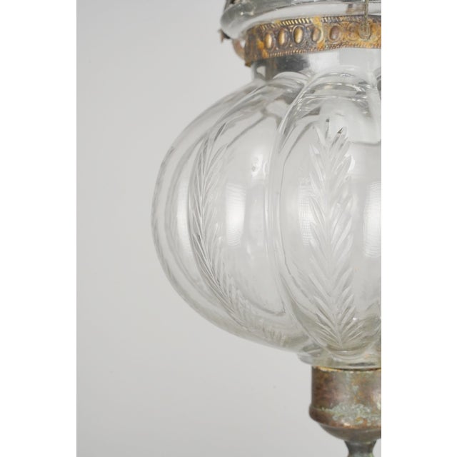 Traditional Antique 8 In. Clear Crystal Onion Bell Jar Pendant Light For Sale - Image 3 of 13