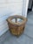 French Late 20th Century French Louis XVI Style Carved Wood & Marble Glass Top Round Side Table For Sale - Image 3 of 11
