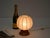Mid-Century Scalopped Cocoon Table Lamp with Wood Base attributed to Achille Castiglioni for Flos, Italy, 1960s For Sale - Image 6 of 11