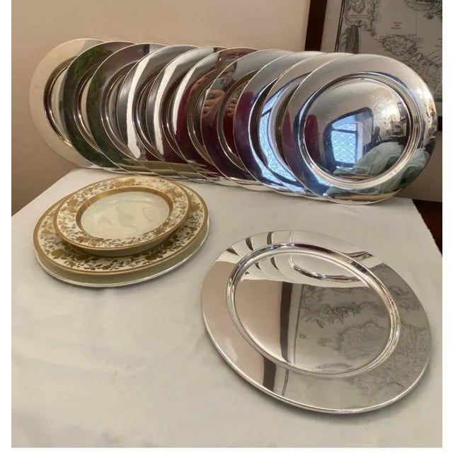 Italian Dinnerware Set in Silver 800, Set of 12 For Sale - Image 5 of 5