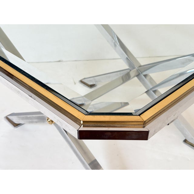 Metal Italian Modern Side or End Tables of Brass and Chrome - Individually Priced For Sale - Image 7 of 12