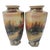 Early 20th Century Pair Antique Nippon Imperial Mark Hand Painted Landscape Vases Moriage Gilt Porcelain 9.5” For Sale - Image 5 of 18