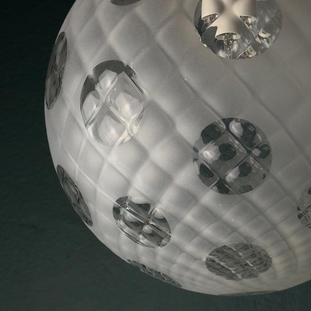 Vintage Murano Sphere Ball Pendant Lamp, 1950s For Sale - Image 9 of 14