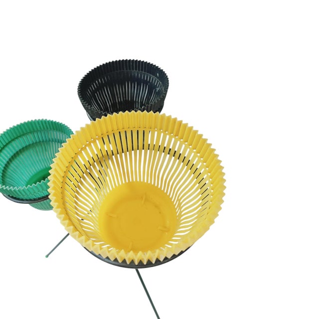 Vintage Tripod Plant Stand with Three Lotusouple Planters, 1960s For Sale - Image 11 of 18