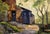 Barn in the Shade - Original Mid-Century Oil on Canvas Farm Landscape by Claude Wolf For Sale - Image 4 of 9