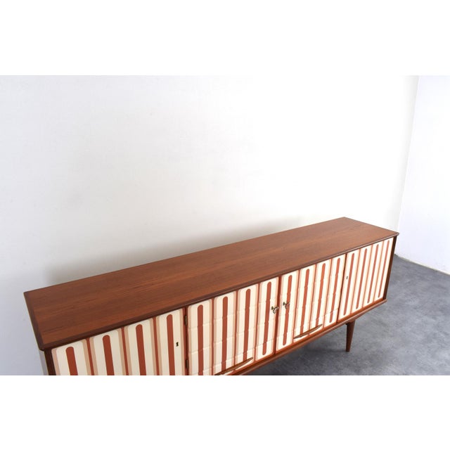 Mid-Century Modernn Hand-Painted Teak Sideboard, 1960s For Sale - Image 14 of 17