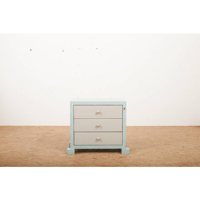 Cabinet in Chipboard Coated with Synthetic Resin and Lockable Drawers in Grey Fronts, 1980s For Sale - Image 3 of 13