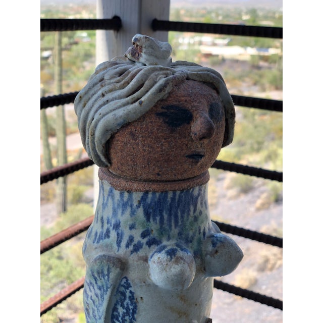 1960s 1960s Mid Century Ceramic Woman Vessel For Sale - Image 5 of 13