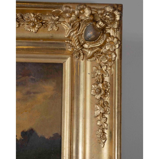 Oil on canvas – Pointing Dog in a Landscape – French School, 19th century. For Sale - Image 13 of 13