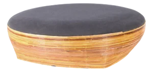 Large Rattan Pouf, 1970s