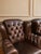 1960s Pair of Mid-Century European Chesterfield-Style Tufted Leather Lounge Chairs, Circa 1960s For Sale - Image 5 of 7