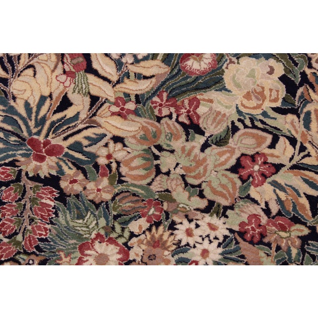 Art Nouveau 1990's Pak-Persian Blue/Gold Wool Rug - 9'2'' X 12'1'' For Sale In New York - Image 6 of 9